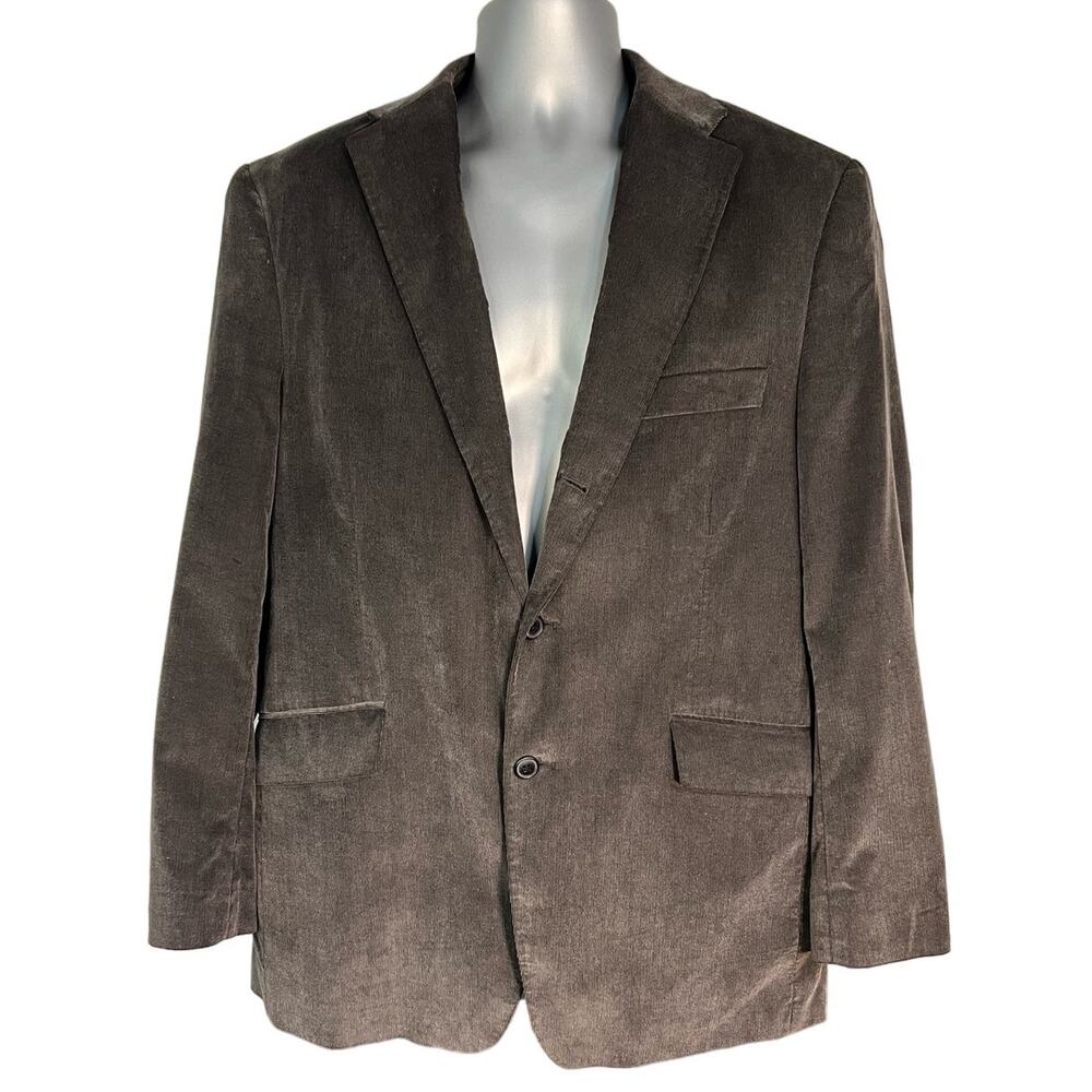 Madison Gray Corduroy Two Button Front Cotton Blazer Size 42R